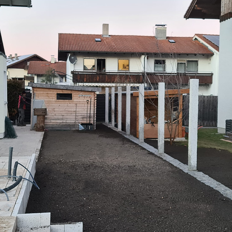 vorgarten siedlung pool bau rosenheim