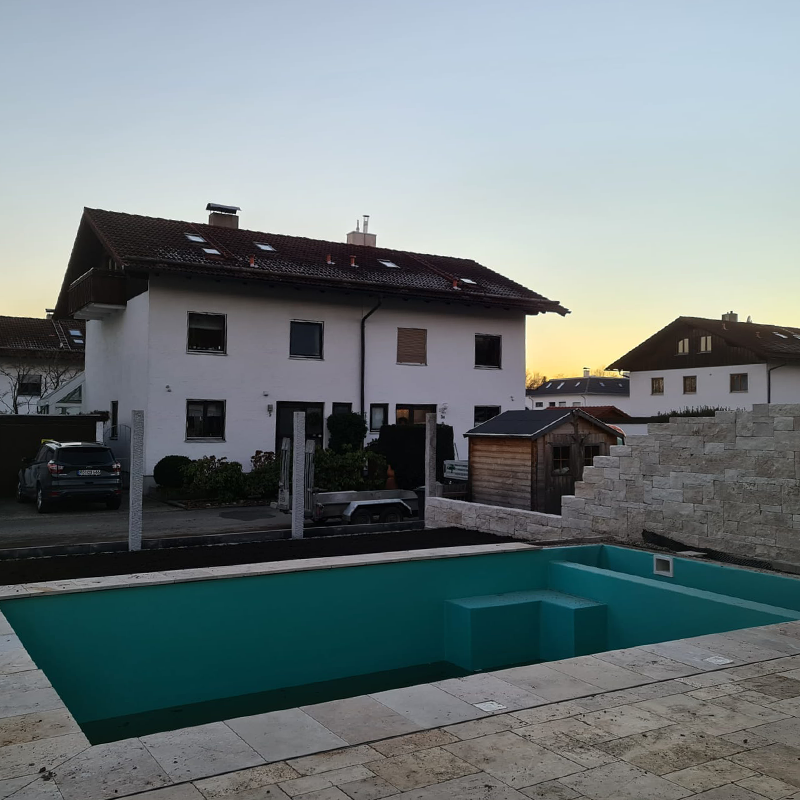 vorgarten siedlung pool bau rosenheim
