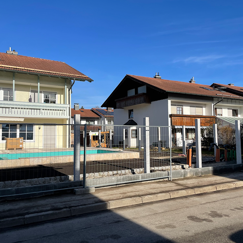 vorgarten siedlung pool bau rosenheim