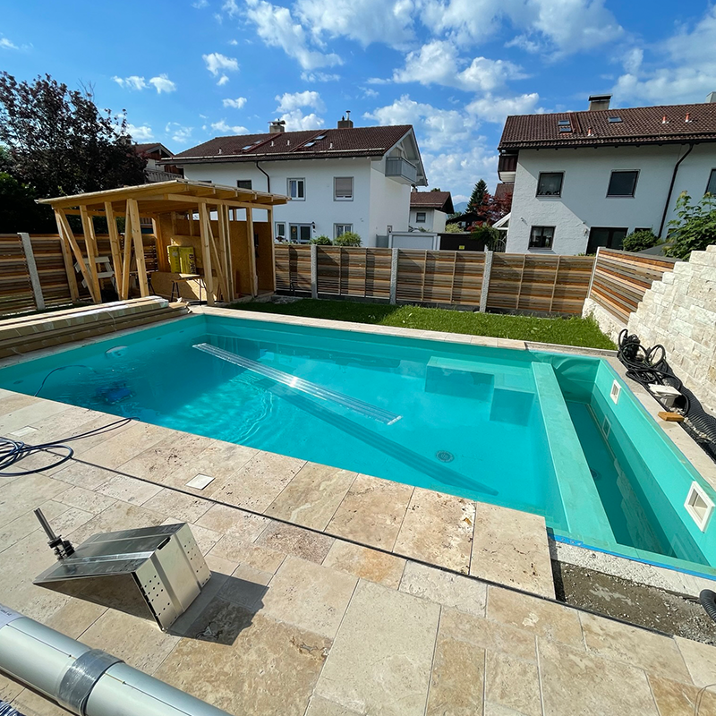 vorgarten siedlung pool bau rosenheim