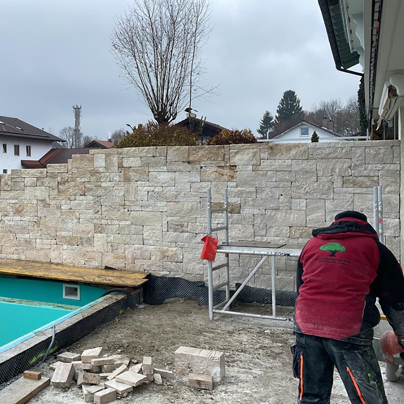vorgarten siedlung pool bau rosenheim