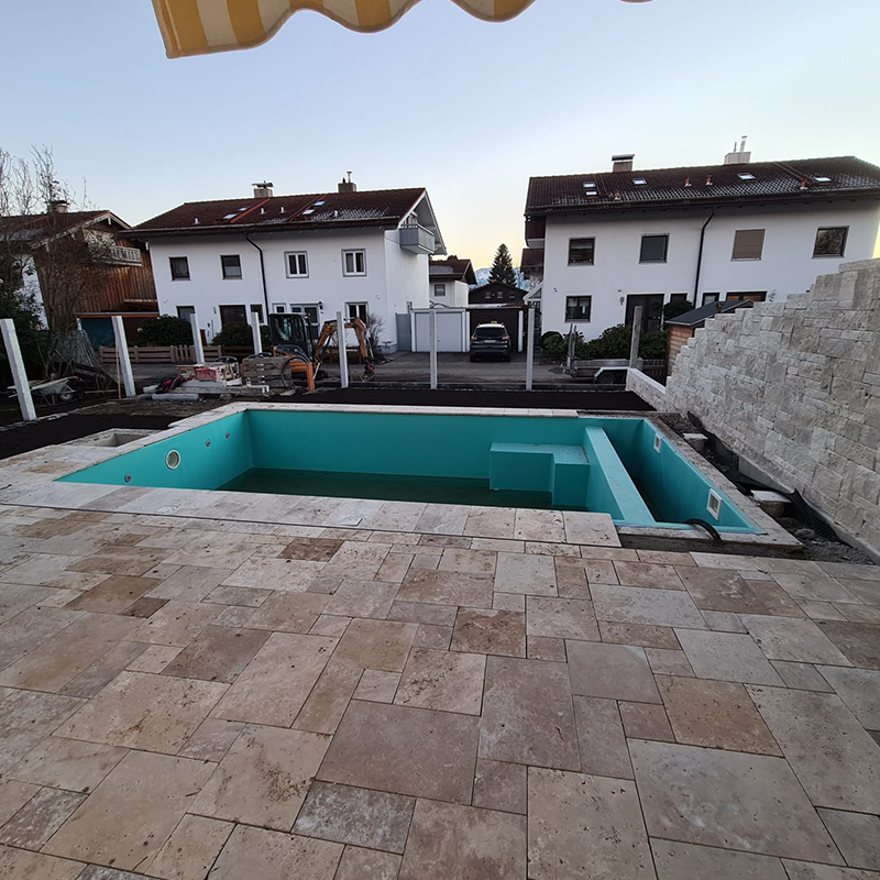 vorgarten siedlung pool bau rosenheim