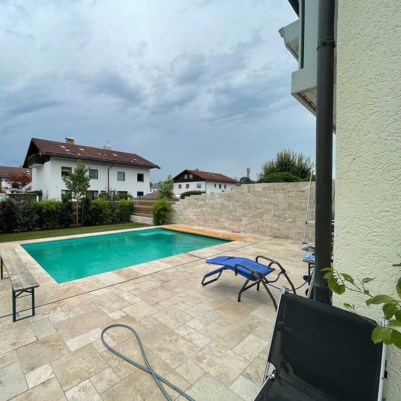 vorgarten siedlung pool bau rosenheim